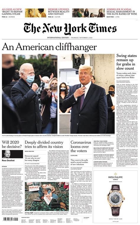 new york times front page newspaper